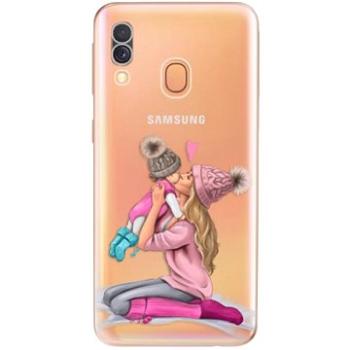 iSaprio Kissing Mom - Blond and Girl pro Samsung Galaxy A40 (kmblogirl-TPU2-A40)