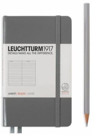 Zápisník Leuchtturm1917 Anthracite Pocket linkovaný