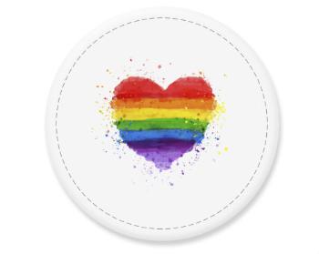 Placka magnet Rainbow heart