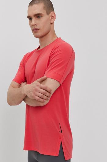 Tričko Nike pánské, růžová barva, hladké