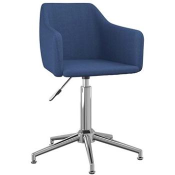 Otočná jídelní židle modrá textil, 331191 (331191)