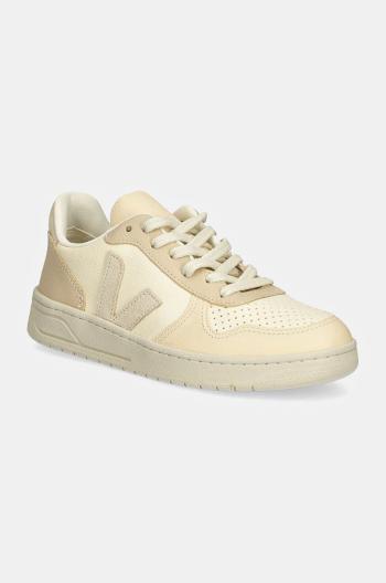 Kožené sneakers boty Veja V-10 béžová barva, VX0503673A