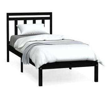 Rám postele černý masivní dřevo 75 × 190 cm Small Single, 3100553 (3100553)