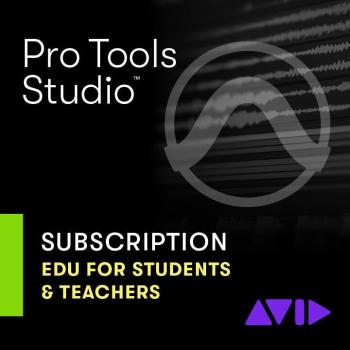 AVID Pro Tools Studio Annual Paid Annual Subscription EDU