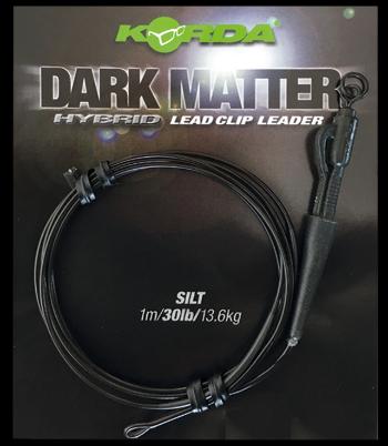 Korda koncová montáž dark matter leader hybrid lead clip 40 lb 1 m - weedy green