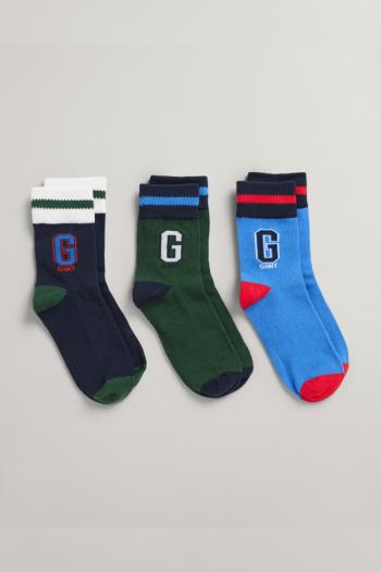 PONOŽKY GANT D1. SOCKS 3-PACK modrá 27/29