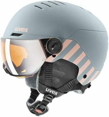 UVEX Rocket Junior Visor Rhino/Blush Mat 54-58 cm Lyžařská helma