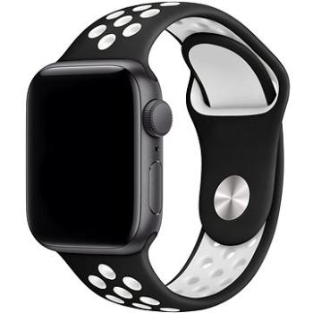 Eternico Sporty pro Apple Watch 38mm / 40mm / 41mm  Pure White and Black     (AET-AWSP-WhBl-38)
