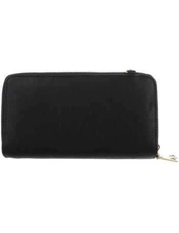 Dámská peněženka s popruhem - černá