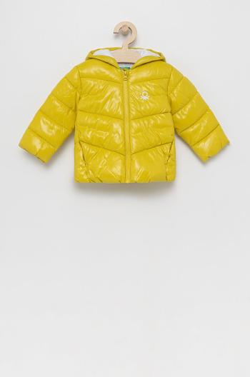 Dětská bunda United Colors of Benetton žlutá barva