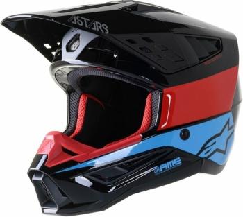 Alpinestars S-M5 Bond Helmet Black/Red/Cyan Glossy XL Přilba