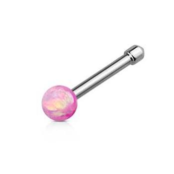 Šperky4U Piercing do nosu, kulička růžový opál - N0022-P
