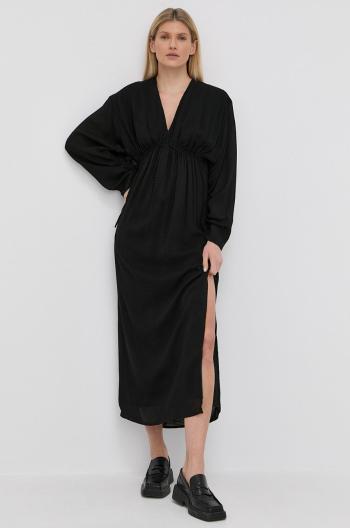 Šaty Birgitte Herskind černá barva, maxi, jednoduchý