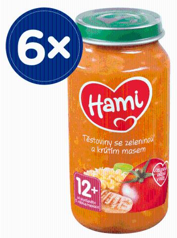 Hami Těstoviny se zeleninou a krůtím masem 12+, 6 x 250 g