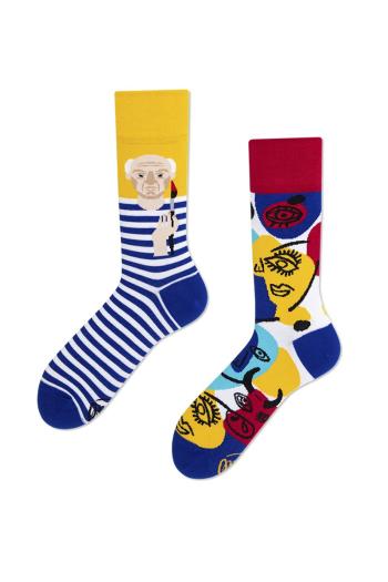 Modro-žluté ponožky Picassocks