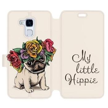 Flipové pouzdro na mobil Honor 7 Lite - M039P Mopsík My Little Hippie (5903226046218)