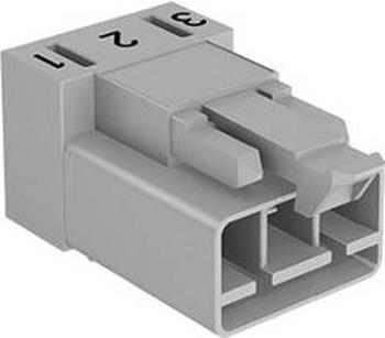 Síťový konektor WAGO zástrčka, vestavná úhlová, počet kontaktů: 2, 16 A, 250 V, bílá, 100 ks