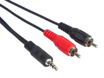 PremiumCord kabel Jack 3.5mm - 2xCINCH, M/M, 1, 5m