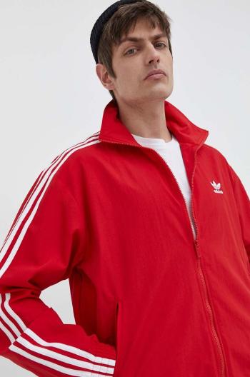 Mikina adidas Originals Adicolor Woven Firebird Track Top pánská, červená barva, vzorovaná, IT2495