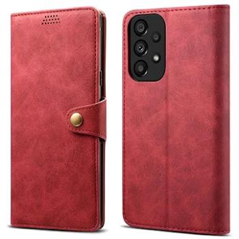  Lenuo Leather flipové pouzdro pro Samsung Galaxy A33 5G, červená (348272)