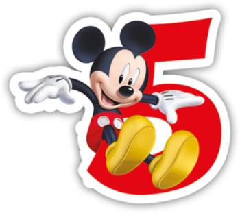 Procos Narozeninová svíčka Mickey Mouse - číslo 5