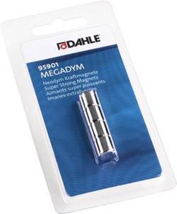 Dahle 95901, 76-95901-14027 magnet, (Ø x v) 10 mm x 10 mm, cylindr , stříbrná, 4 ks