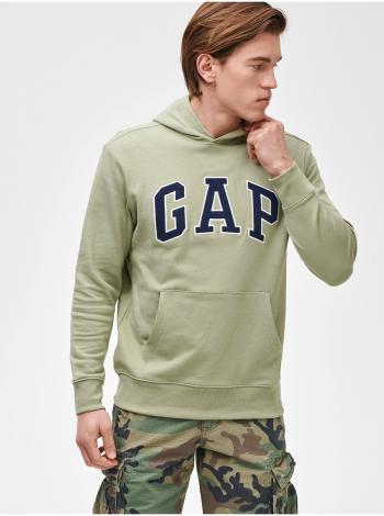 Zelená pánská mikina GAP Logo arch hoodie