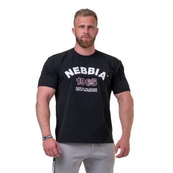 Pánské tričko Nebbia Golden Era 192  Black  M