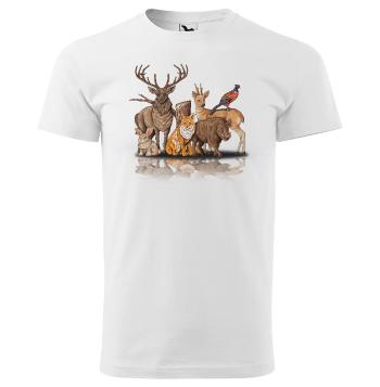 Tričko Forest friends (Velikost: 3XL, Typ: pro muže, Barva trička: Bílá)