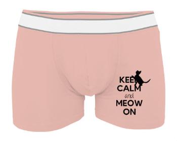 Pánské boxerky Contrast Keep calm and meow on