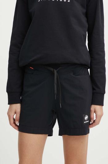 Outdoorové šortky Mammut Massone Sport černá barva, medium waist