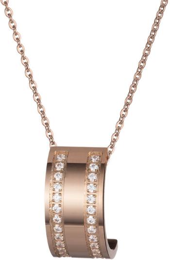 Preciosa Bronzový náhrdelník Mia s čirými krystaly 7224P00L