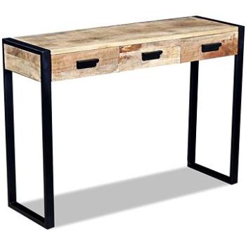 Konzolový stolek se 3 zásuvkami, masivní mangovníkové dřevo 110x35x78 cm (243299)