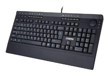 Crono CK2111 - multimediální klávesnice, CZ / SK, USB, černá, CK2111