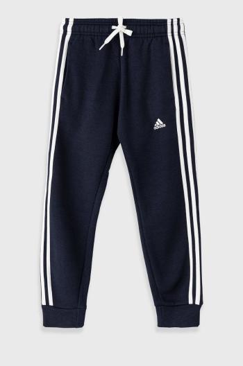 Dětské kalhoty adidas GQ8898 tmavomodrá barva, hladké