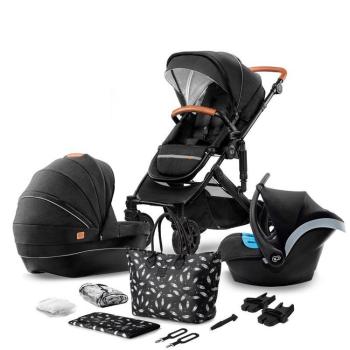 KINDERKRAFT Kočárek kombinovaný Prime 3v1 Black, Premium