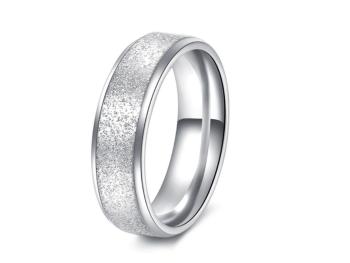 Ziskoun Dámský prsten s bočním zdobením z chirurgické oceli SR182 Průměr: Vel. 7 - 18 mm