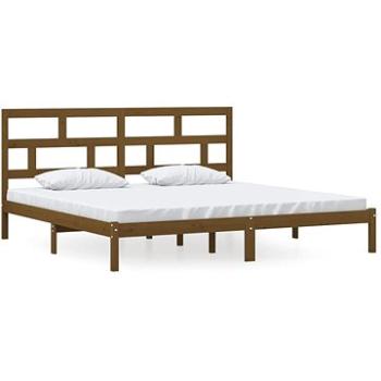 Rám postele medově hnědý masivní borovice 200 × 200 cm, 3101241 (3101241)