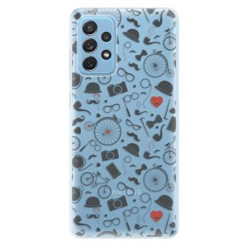 Odolné silikonové pouzdro iSaprio - Vintage Pattern 01 - black - Samsung Galaxy A72