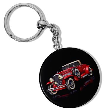 Kulatá klíčenka Duesenberg Red