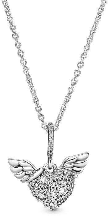 Pandora Stříbrný náhrdelník Andělské srdce 398505C01-45