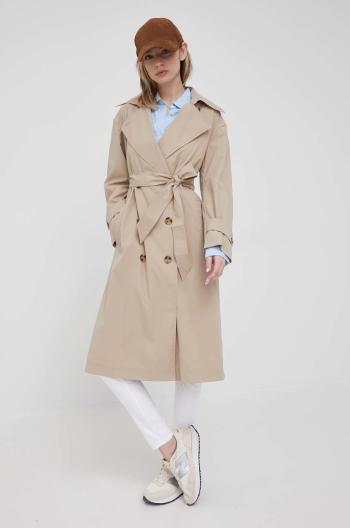 Trench kabát Pennyblack dámský, béžová barva, přechodný, dvouřadový