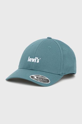 Čepice Levi's tyrkysová barva, s aplikací