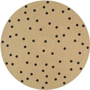 Ručně vyrobený koberec z juty s tečkovaným potiskem 120 cm (133687)