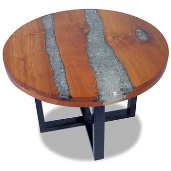 Konferenční stolek, teak a pryskyřice 60 cm (243466)