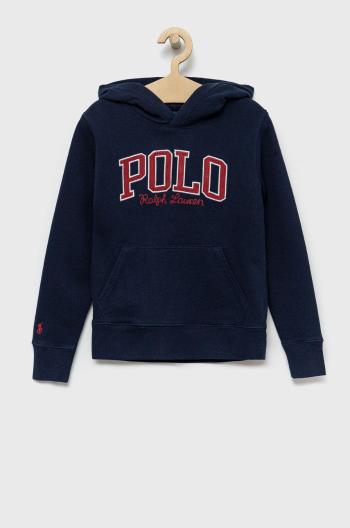 Dětská mikina Polo Ralph Lauren tmavomodrá barva, s aplikací