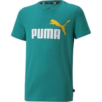 Puma ESS+2 COL LOGO TEE B Dětské triko, zelená, velikost 140