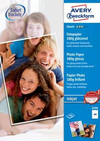 Fotopapír Avery-Zweckform Classic Photo Paper Inkjet 2496, lesklý, A4, 180 g/m², 100 listů