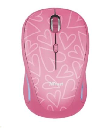 TRUST Myš Yvi Wireless Mouse USB, pink (růžová)