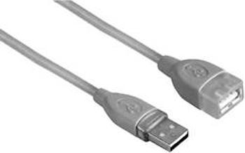 USB 2.0 prodlužovací kabel Hama 00045027, 1.80 m, šedá